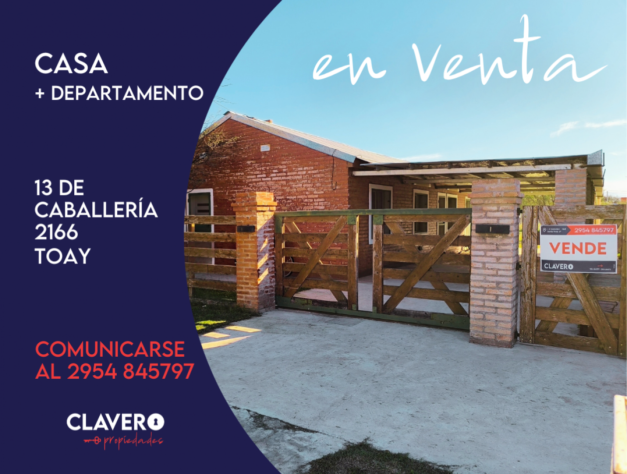 Inmueble Multirenta, Casa + Depto  - 13 de Caballeria 2166, Toay.
