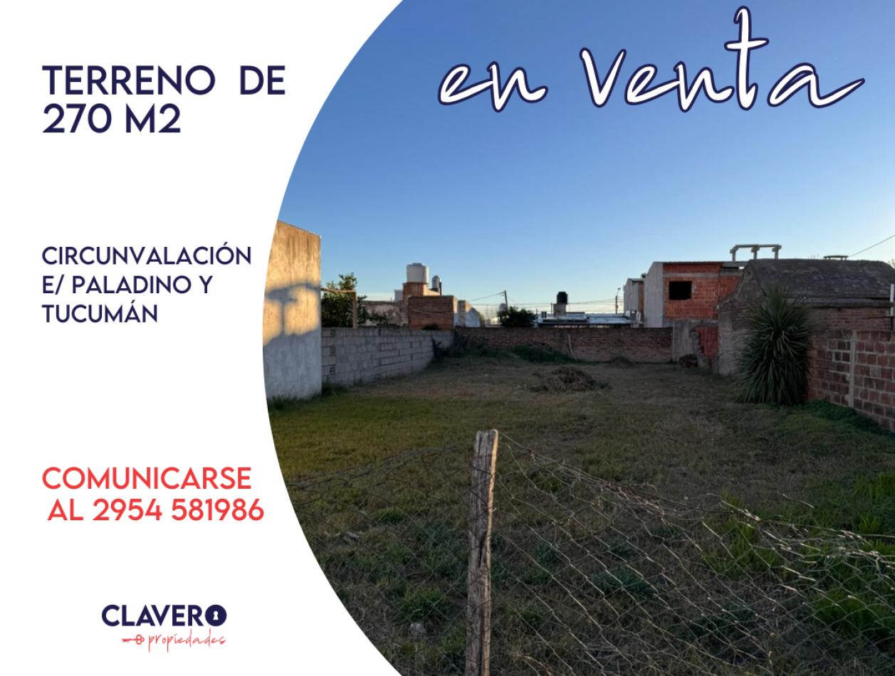 Terreno en Santa Rosa, Circunvalacion entre Paladino y Tucuman