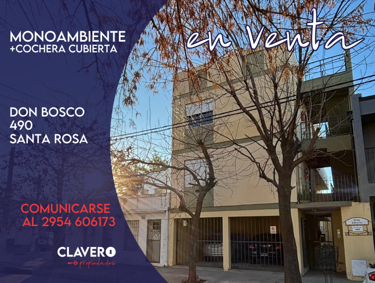 Monoambiente + cochera, Don Bosco 490 - Santa Rosa