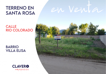 Terreno - Santa Rosa  Calle Rio Colorado. A 100 mts. de la ruta 35
