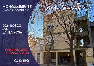 Monoambiente + cochera, Don Bosco 490 - Santa Rosa